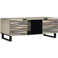 Berkfield Home Coffee Tables with Shelf with Storage with Door White, Black 100 x 50 x 40 cm
