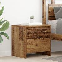 Berkfield Home Bedside Cabinet Old wood Engineered wood in Brown