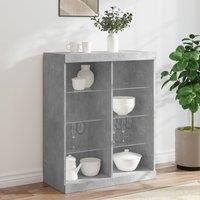 Berkfield Home Sideboard with LED Lights Concrete Grey 81x37x100 cm | Size: 81 x 37 x 100 cm