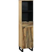 Berkfield Home Bathroom Cabinet 38x33.5x160 cm in Solid Mango Wood in Beige
