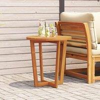 Berkfield Home Garden Side Table Round 70x75 cm Solid Wood Acacia in Brown | Size: 70x75 cm