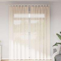 Berkfield Home Voile Curtains with Tab Top 2 pcs Cream