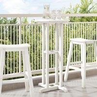 Berkfield Home Bar Table White 55x55x107 cm HDPE | Size: 55 x 55 x 107 cm
