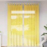 Berkfield Home Voile Curtains with Rod Pockets 2 pcs Yellow