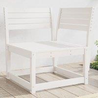 Berkfield Home Garden Sofa Corner White 73x73x78 cm Solid Wood Pine | Size: 73 x 73 x 78 cm
