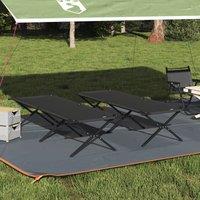 Berkfield Home Folding Sun Beds 2 pcs with Carry Bag Black 600D Oxford Fabric