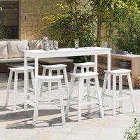 Berkfield Home Bar Stools 9 pcs White HDPE