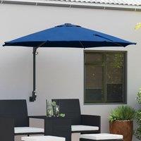 Berkfield Home Patio Umbrella Azure blue Polyester Large Tiltable