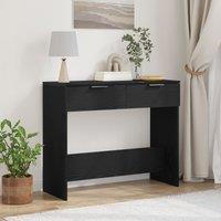 Berkfield Home Console Table Black Oak 90x36x75 cm Engineered Wood | Size: 90 x 36 x 75 cm