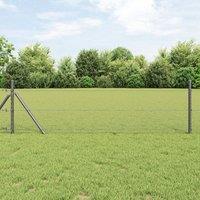 Berkfield Home Hexagon Fence Grey 0.4x10 m Steel