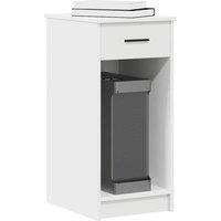 Berkfield Home Computer Tower Stand with Drawer White 35x45x77 cm | Size: 35 x 45 x 77 cm