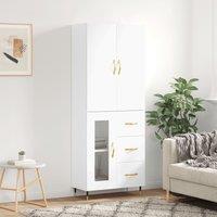 Berkfield Home Highboard White 69.5x34x180 cm Engineered Wood