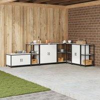 Berkfield Home Kitchen Storage Shelf with Storage White Steel
