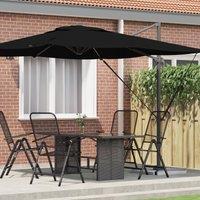 Berkfield Home Cantilever Roma Parasol Black 286x285x265 cm Aluminium | Size: 286 x 285 x 265 cm