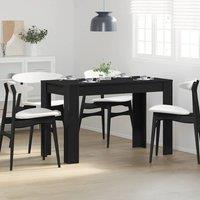 Berkfield Home Dining Table Black Oak 120x60x76 cm Engineered Wood | Size: 120 x 60 x 76 cm