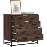 Berkfield Home Drawer Cabinet Brown Oak 70x41x70 cm Engineered Wood | Size: 70 x 41 x 70 cm