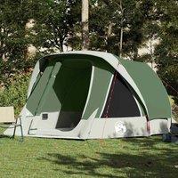 Berkfield Home Family Tent Cabin 6-Person Green Waterproof