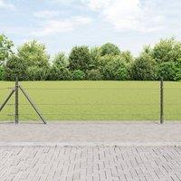 Berkfield Home Hexagon Fence Grey 0, 4x100 m Steel