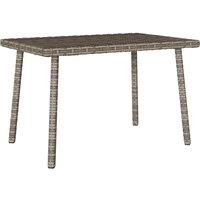 Berkfield Home Garden Coffee Table Rectangular Grey 60x40x37 cm Poly Rattan | Size: 60 x 40 x 37 cm