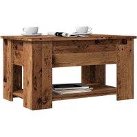 Berkfield Home Coffee Table Old Wood 79x49x41 cm Engineered Wood in Brown | Size: 79 x 49 x 41 cm