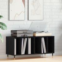 Berkfield Home Record Cabinet Black Oak 100x38x48 cm Engineered Wood | Size: 100 x 38 x 48 cm