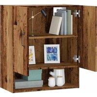 Berkfield Home Wall Cabinet Old Wood 60x31x70 cm Engineered Wood in Brown | Size: 60 x 31 x 70 cm