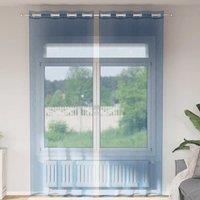 Berkfield Home Voile Curtains with Grommets 2 pcs Royal Blue