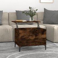 Berkfield Home Coffee Table Smoked Oak 60x44.5x45 cm Engineered Wood in Brown