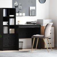 Berkfield Home Desk Black Oak 80x50x76 cm Engineered wood | Size: 80 x 50 x 76 cm