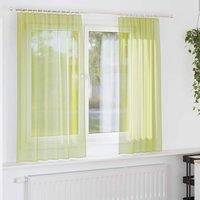 Berkfield Home Voile Curtains with Rod Pockets 2 pcs Apple Green
