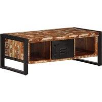 Berkfield Home Coffee Table Multicolour 90x50x36 cm Solid Wood Reclaimed | Size: 90 x 50 x 36 cm