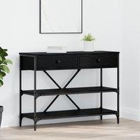 Berkfield Home Console Table Black Oak 100x34.5x75 cm Engineered Wood