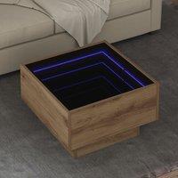Berkfield Home Coffee Table Artisan oak 50 x 50 x 30 cm Engineered wood in Brown