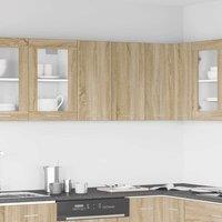 Berkfield Home Hanging Cabinet Lyon Sonoma Oak 60x31x60 cm Engineered Wood in Brown | Size: 60 x 31 x 60 cm