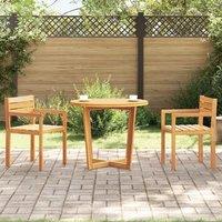 Berkfield Home Garden Dining Table Round 90x75 cm Solid Wood Acacia in Brown | Size: 90x75 cm