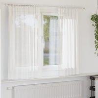 Berkfield Home Voile Curtains with Rod Pockets 2 pcs White