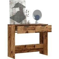 Berkfield Home Console Table Old Wood 90x36x75 cm Engineered Wood in Brown | Size: 90 x 36 x 75 cm