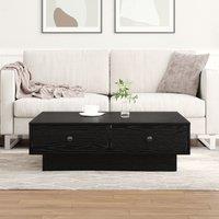 Berkfield Home Coffee Table Black oak Engineered wood 90 x 90 x 28 cm