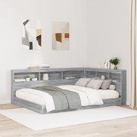 Berkfield Home Storage Headboard with Shelf Grey sonoma 140 cm Engineered wood