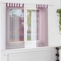 Berkfield Home Voile Curtains with Rod Pockets 2 pcs Purple