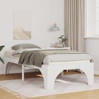 Berkfield Home Floor Bed Frame with Storage White 80 x 200 cm Solid pine wood