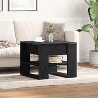 Berkfield Home Black Oak Coffee Table 55.5x55x45 cm Made from Engineered Wood