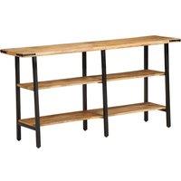 Berkfield Home Console Table 140x35x70 cm Solid Wood Mango in Brown | Size: 140 x 35 x 70 cm