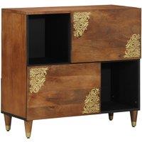 Berkfield Home Media Storage Cabinets & Racks Honey brown Solid wood Medium