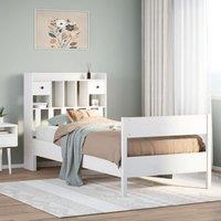 Berkfield Home Bookcase Bed without Mattress White 90x200 cm Solid Wood Pine