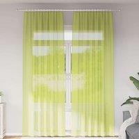 Berkfield Home Voile Curtains with Rod Pockets 2 pcs Apple Green