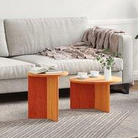 Berkfield Home Coffee Table Set 2 pcs Wax brown Solid pine wood
