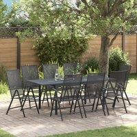 Berkfield Home 9 Piece Hallway Furniture Set Anthracite Steel in Black