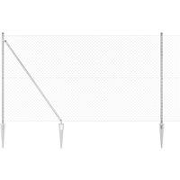 Berkfield Home Chain Link Fence with 7 Spike Posts 1.5x10 m Galvanised Steel in Silver