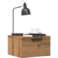 Berkfield Home Wall-mounted Bedside Cabinet Artisan Oak 34x30x20 cm in Brown | Size: 34 x 30 x 20 cm